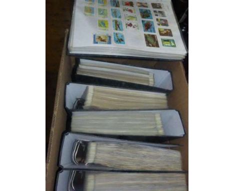 Box with six large ring binders full of all World stamps