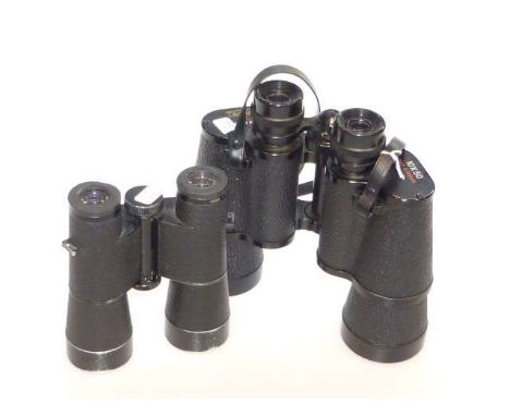 Pair Leitz 10x40 Trinovid binoculars and pair Tecnar by Swift 10x50 binoculars (2)
