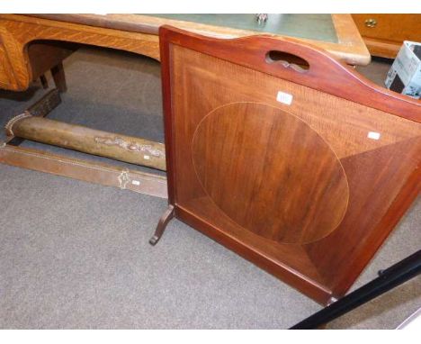 Mahogany firescreen and two fenders