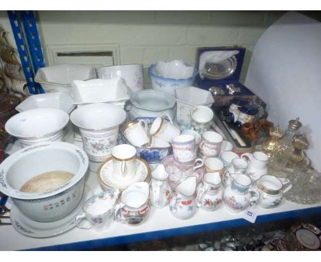 Assorted pottery planters, Royal Doulton 'Belmont' coffee cans and saucers, Worcester coffee cans and saucers, Worcester coll