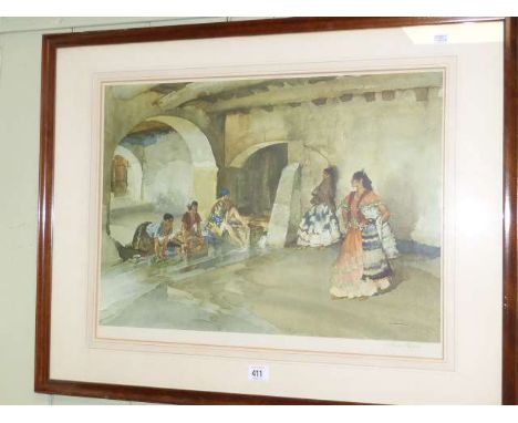 William Russell Flint, Unwelcome Observer, print, signed