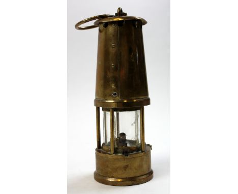 Brass Miners Lamp 'Protector Lamp & Lighting Co. Ltd, Type 6, Eccles'