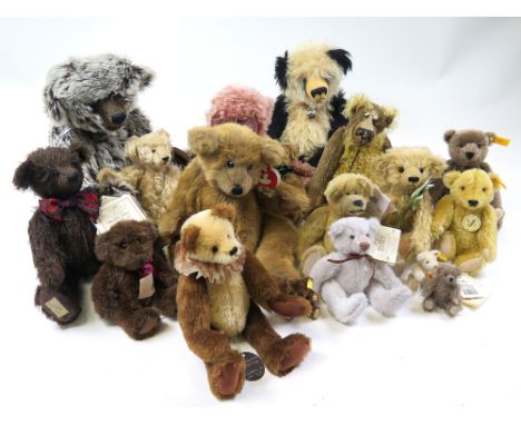 Collection of Eighteen Teddy Bears, to include "Steiff 1905 Classic" and various other hand made limited edition types. Mixed