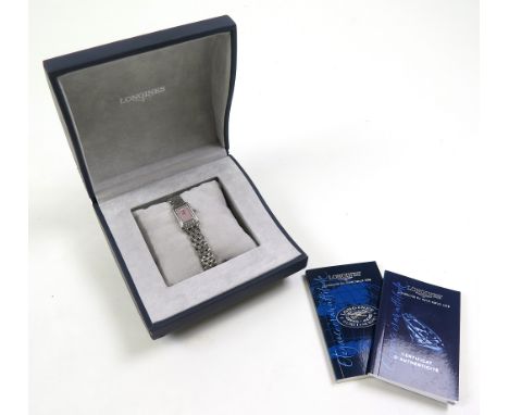 Longines Ladies Watch Model No L5.158.0 framed with 28 Diamonds, S/No 30962103 with Box and Papers