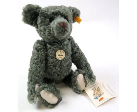 Steiff - Handmade Olive colour Mohair Teddy Bear - "1907 Classic Teddy Bear". With Steiff Golden Stud In Ear, Internal Growle