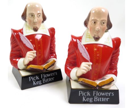 Pair of Carltonware 'Pick Flowers Keg Bitter' ceramic advertising figures, height 25cm approx.