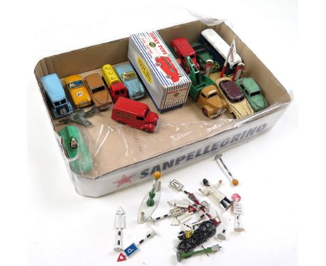 Dinky collection of Racing Cars & Commercials including No430 Commer Breakdown, No451 Trojan Dunlop, No465 Morris J Capstan a