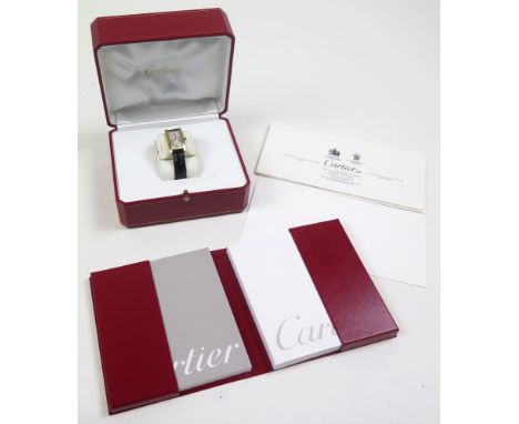 18ct Yellow Gold Cartier Tank Americaine Watch Small S/No 482287550CE with Box and Papers