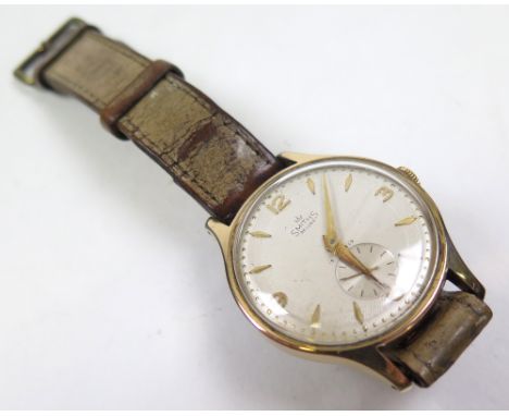 Smiths Deluxe gents wristwatch the cream dial with gilt baton / arabic numerals with subsidiary second hand at 6 o'clock, on 