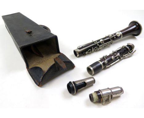 Three-piece clarinet, in original case 