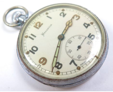 Helvetia British Military Issue General Service Time Piece (GSTP) . Marked on the back G.S.T.P. G26131 with Arrow mark