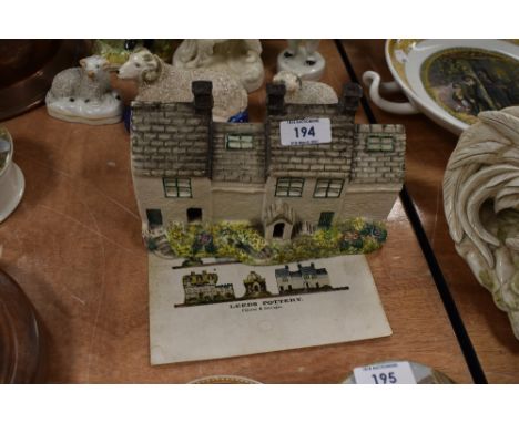 An early 20th century ceramic model house by the Leeds pottery company in good condition