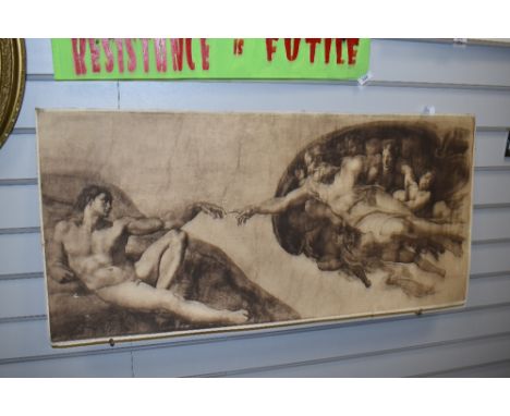 A Victorian print after Michelangelo depicting David Kunstverlag Munchen