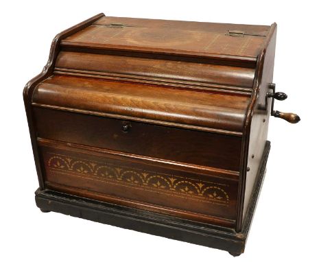 A Good Symphonia Organette, By The Wilcox & White Organ Co. Ser. No. 1206, with the 20-note reed action, geared and sprung ro