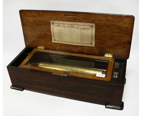 A Tremolo-Harp Musical Box, By George Baker-Troll & Co. Ser. No. 14907 - for a restoration completion - for ten airs, single-