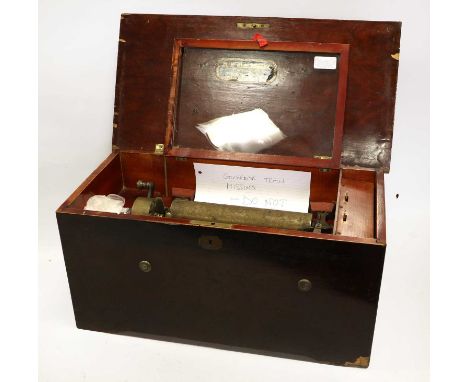 A Hidden-Bells Musical Box, By L'Epée Ser. No. 26747 - for restoration - steel bedplate stamped SW, governor train missing, s