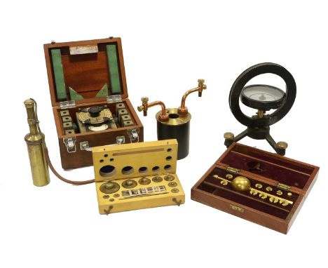 Various Scientific Instruments including Philip Harris magnetometer, Cambridge Instruments 1000 ohm calibration instrument, M