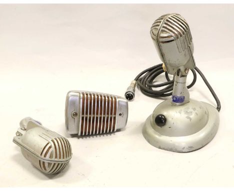 Shure Brothers Microphones Model 91A27 on stand, Model 708A and Model 51 (3)