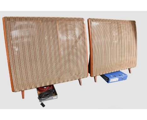 A Quad Stereophonic Outfit A Pair of Quad ESL57 electrostatic speakers, with curved profiles and short legs, with leads; a Qu