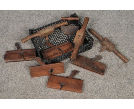 A collection of vintage hand tools. Includes Thomas Turner plane etc.  
