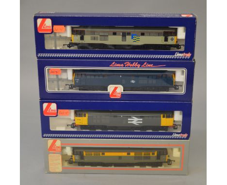 OO Gauge. Lima. 4 x Class 31 locomotives, various liveries. 31185, 31108, 31467 & 31541. All VG boxed.