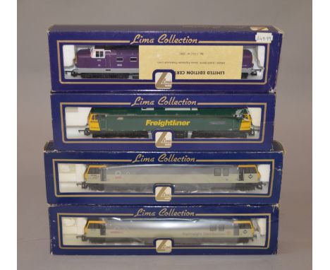 OO Gauge. Lima. 4 x diesel locomotives, various liveries. Ltd Edition Deltic 9016 "Gordon Highlander" Porterbrook livery, Cla