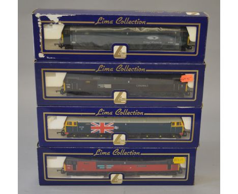 OO Gauge. Lima. 4 x Class 47 diesel locomotives, various liveries. 47163, 47799, 47830 & 47565. All VG boxed.
