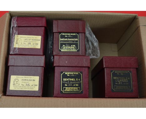 Five Milestone Models: #7 Fowler B6, ltd.ed. 35/300; #4 Sentinel S4, ltd.ed. 31/300; #14 Sentinel S4, ltd.ed. 33/300; #18 Bur