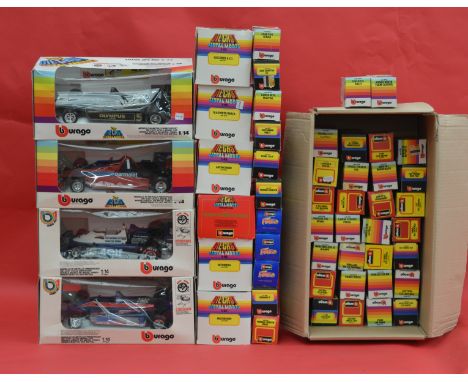 Good quantity of Bburago diecast models, includes four 1:14 scale. Boxed, overall appear G-E. (approx. 50)