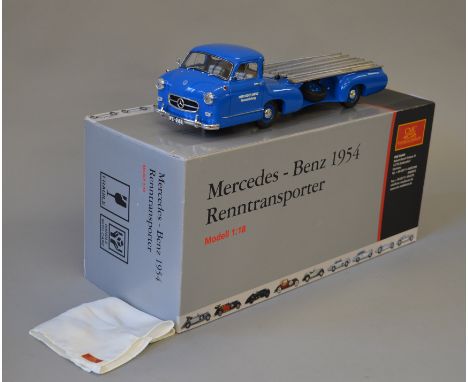 CMC #M-036 Mercedes-Benz 1954 Renntransporter, 1:18 scale. Boxed and E.