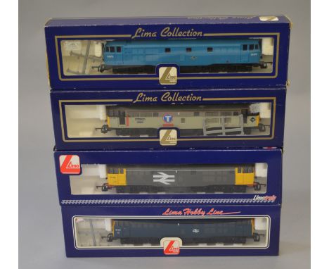 OO Gauge. Lima. 4 x Class 31 diesel locomotives. Various liveries.  D5578, 31105, 31108 & 31467. All VG boxed.