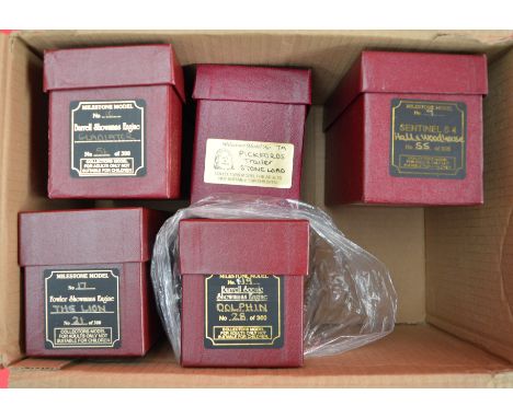 Five Milestone Models: #9 Sentinel S4, ltd.ed. 55/300; #10 Burrell Showmans Engine, ltd.ed. 56/300; #7A Pickfords Trailer Sto