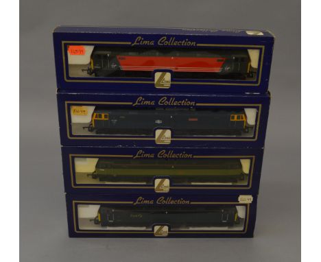 OO Gauge. Lima. 4 x Class 47 diesel locomotives, various liveries. 47844, 47402, 47488 & 47811. All VG boxed.