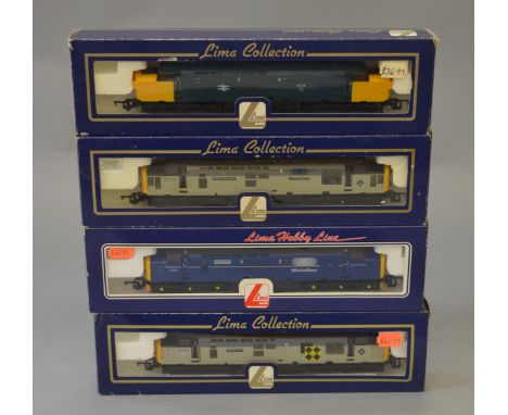 OO Gauge. Lima 4 x Class 37 diesel locomotives. Various liveries. 37112, 37715, 37702 & 37379. All VG boxed.
