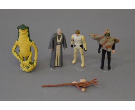 Kenner Star Wars, four of the last 17: Amanaman; Luke Skywalker in Imperial Stormtrooper Outfit (no helmet); Luke Skywalker i