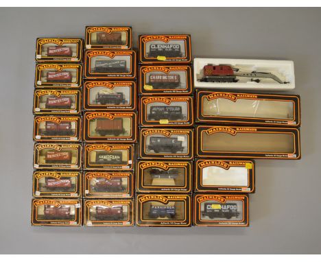 OO Gauge. Mainline. 21 x boxed rolling stock,together with Lima B/Down crane & empty Mainline boxes. Overall G in F boxes.
