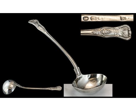 George IV Superb and Large Sterling Silver Ladle with Shell Motif to Back of Bowl and Handle. Hallmark London 1822. Makers WE