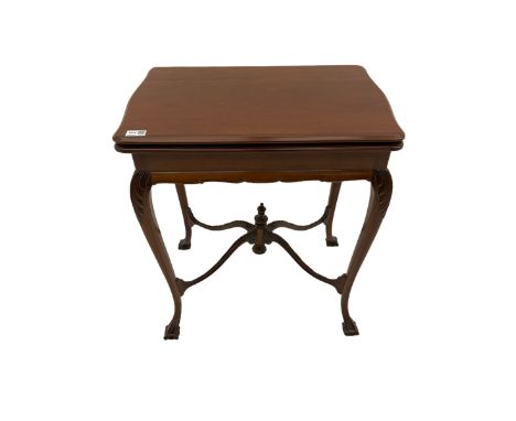 Early 20th century mahogany at classical design card table, fold over baize lined topDimensions: Height:&nbsp;72cm&nbsp; Leng