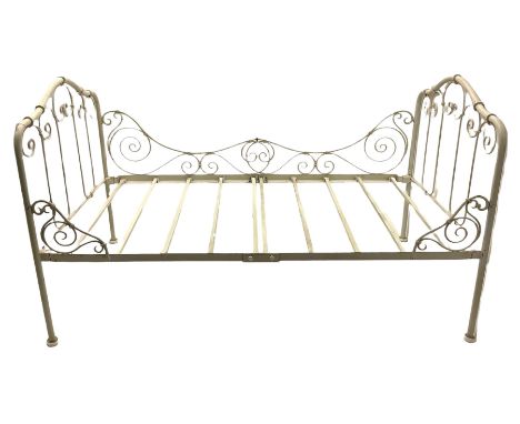 Victorian style 3' single daybed, scrolling metal work