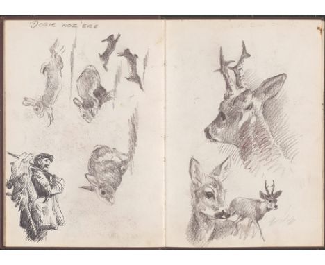 Mick Cawston - An incredibly unusual opportunity to own one of Mick's sketch early sketch books from his time living in Retfo
