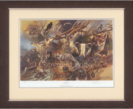 Mick Cawston Signed Limited Edition Print Number 101 of 350, Image Area 15"x 23", Size inc Frame 27"x 32" Supplied Framed as 