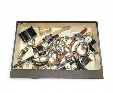 Collection of wristwatches, including Seiko, Timex, Wakmann etc