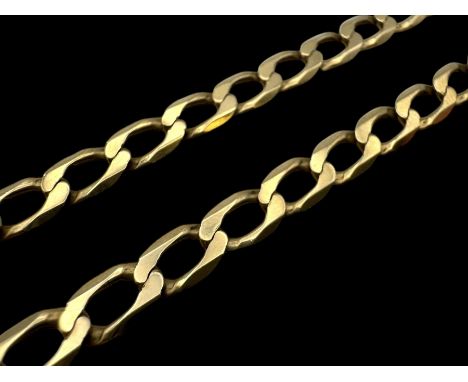 9ct gold cable link chain, hallmarked Condition Report:Approx 12.15 grams, broken links