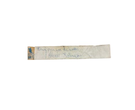 The Rolling Stones: set of five signatures - Mick Jagger, Keith Richards, Bill Wyman, Brian Jones and Charlie Watts 
