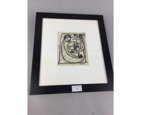 MARNO, MONO PRINT ON FABRIC, signed and dated '95, along with two other similar works (3)