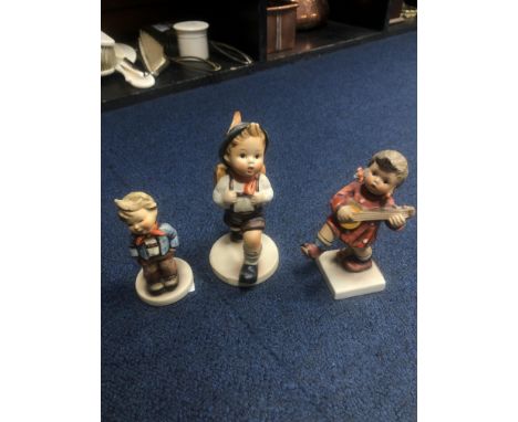 GOEBEL FIGURE OF 'BARNYARD HERO', 14cm high, along with seven other Goebel figures of children (8)