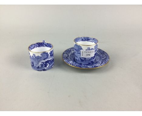 COPELAND SPODE BLUE AND WHITE PART COFFEE SERVICE, comprising 14 gilt rimmed coffee cups and various saucers