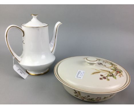 WEDGWOOD PART TEA SERVICE, along with a hand painted part tea service and other tea and dinner ware