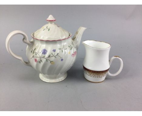 ROYAL GRAFTON 'MAJESTIC' PART TEA SERVICE, along with a floral patterned part tea service