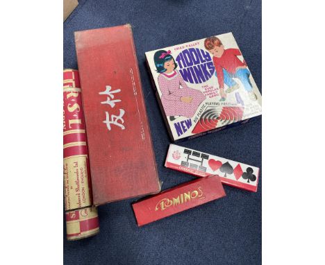LOT OF VINTAGE GAMES, including bridge, mah-jong and others